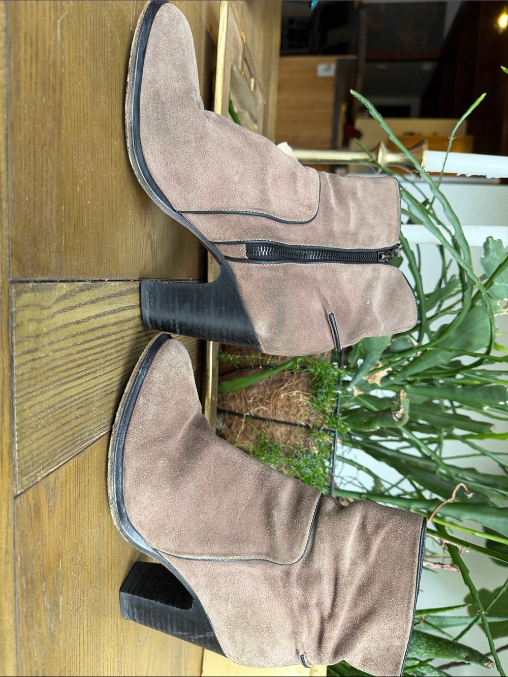 rag & bone Suede Ankle Booties in Taupe - Picture 4 of 5